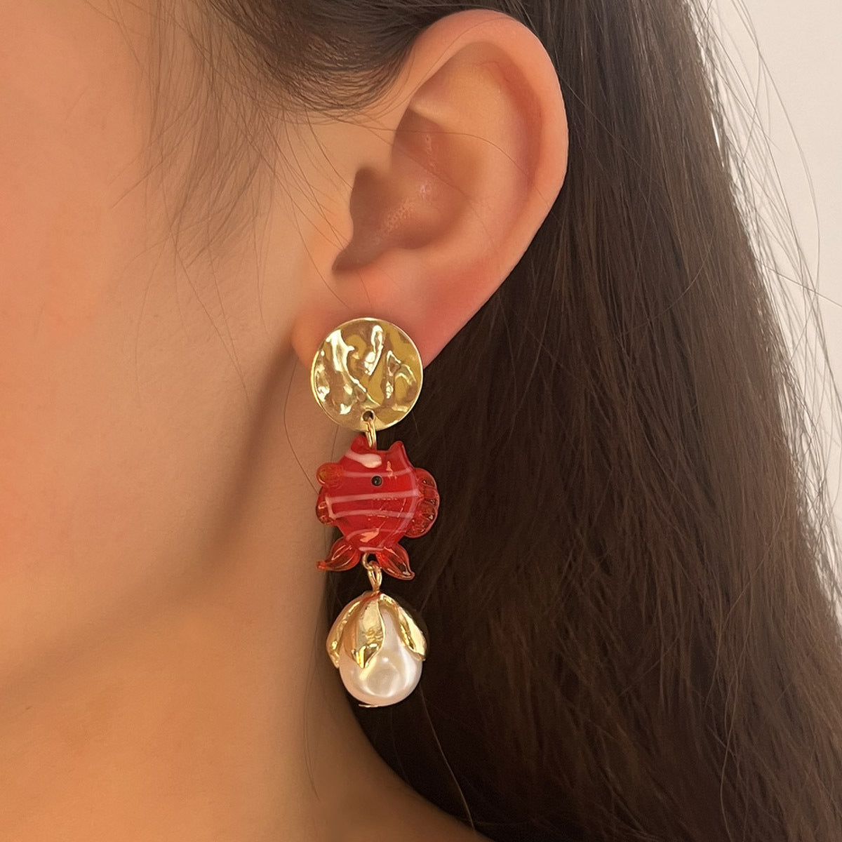 Delicate Artisan Pearl Earring