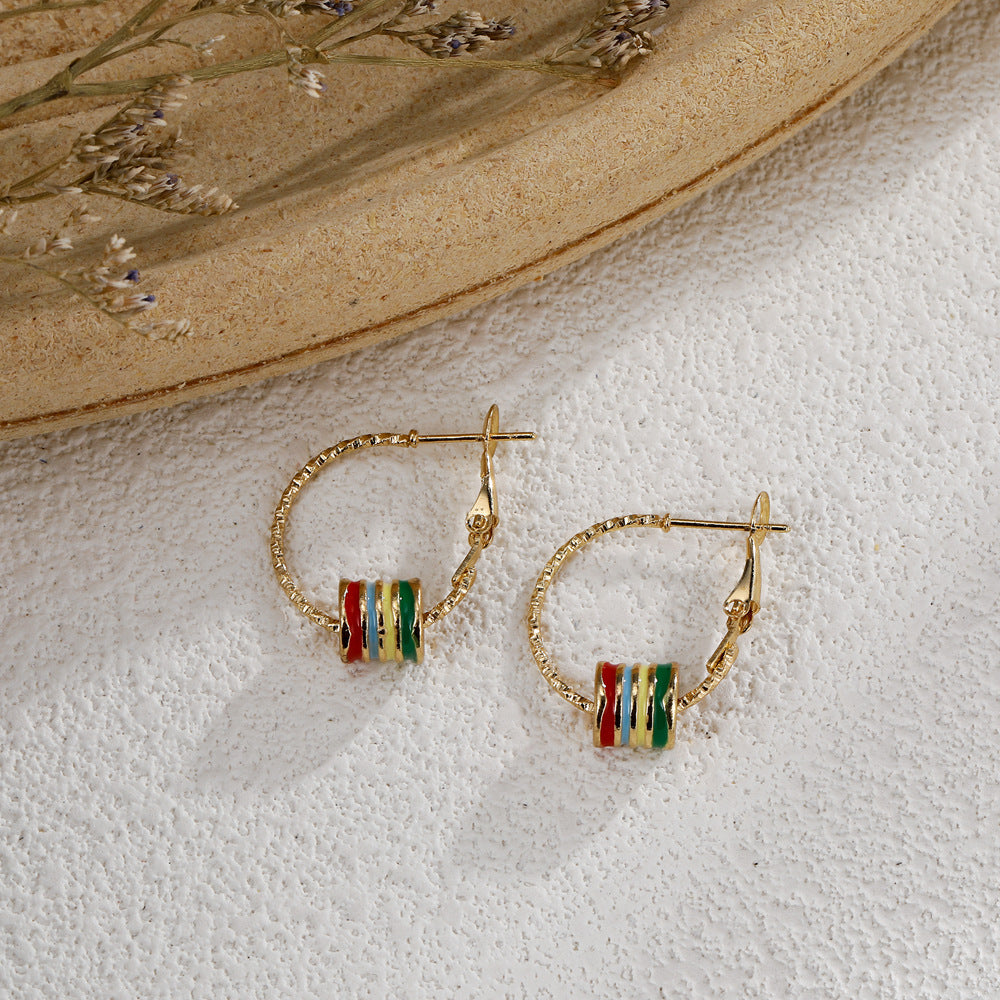 Vintage Handmade Gold Earring