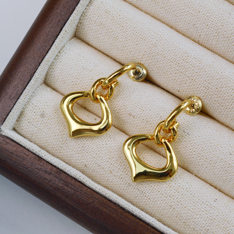Vintage Handmade Gold Earring