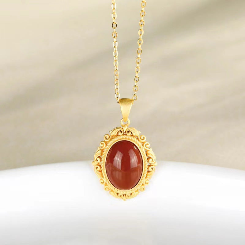 Delicate Artisan Gold Pendant