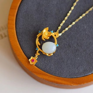 Delicate Artisan Gold Pendant