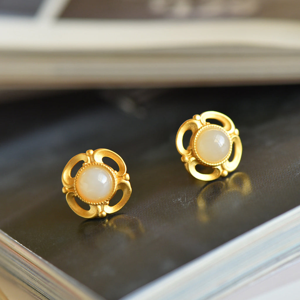 Delicate Artisan Gold Earring