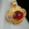 Delicate Artisan Gold Pendant