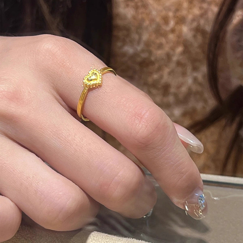 Delicate Artisan Gold Ring