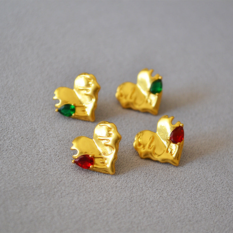 Delicate Artisan Gold Earring