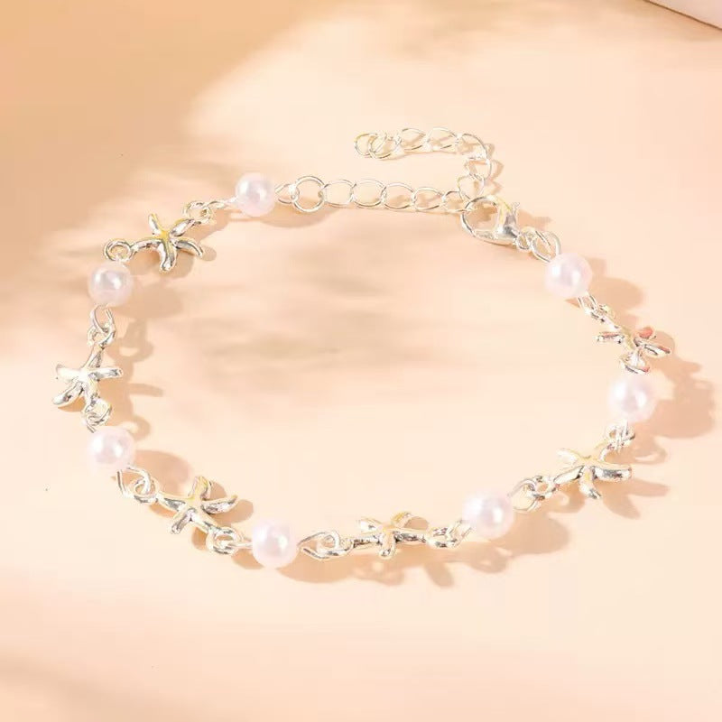 Beautiful Pearl Anklet with Unique Style