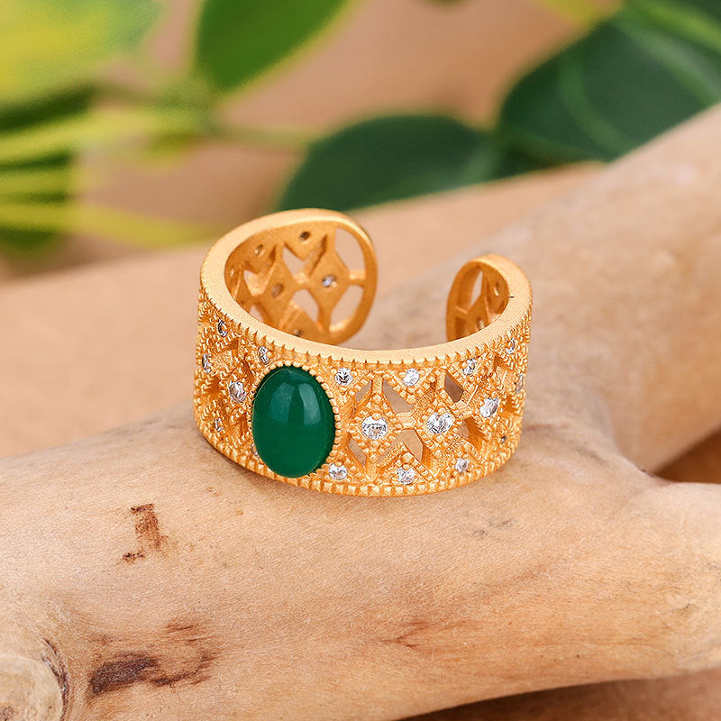 Delicate Artisan Gold Ring