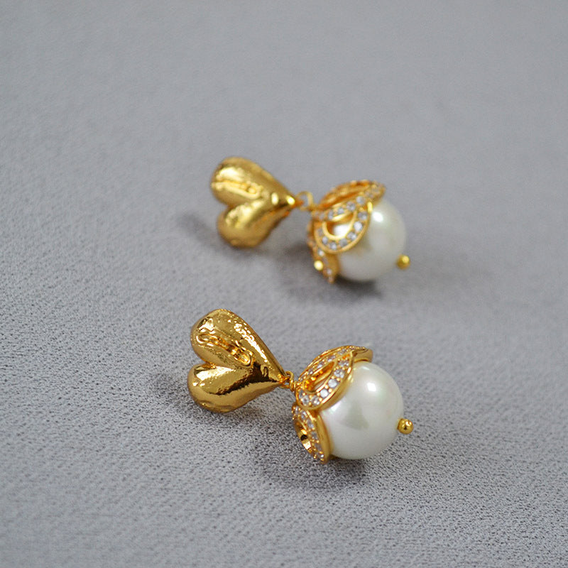 Vintage Handmade Gold Earring
