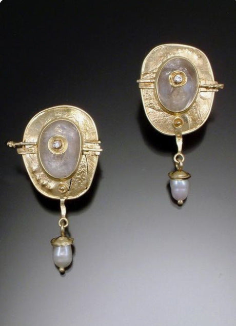 Delicate Artisan Gold Earring