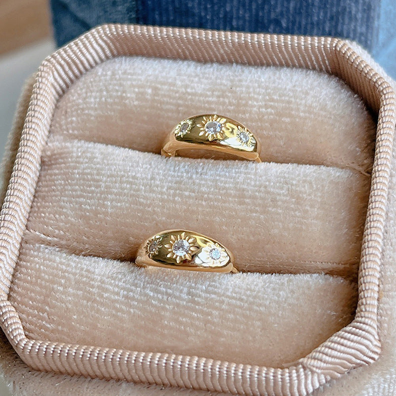 Delicate Artisan Gold Earring