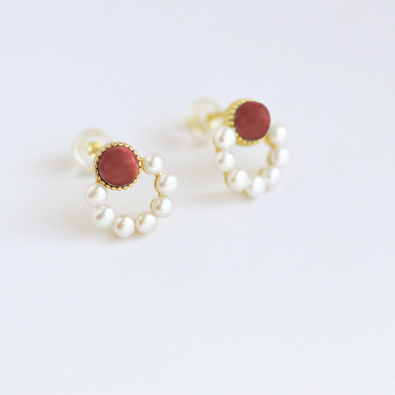 Delicate Artisan Pearl Earring