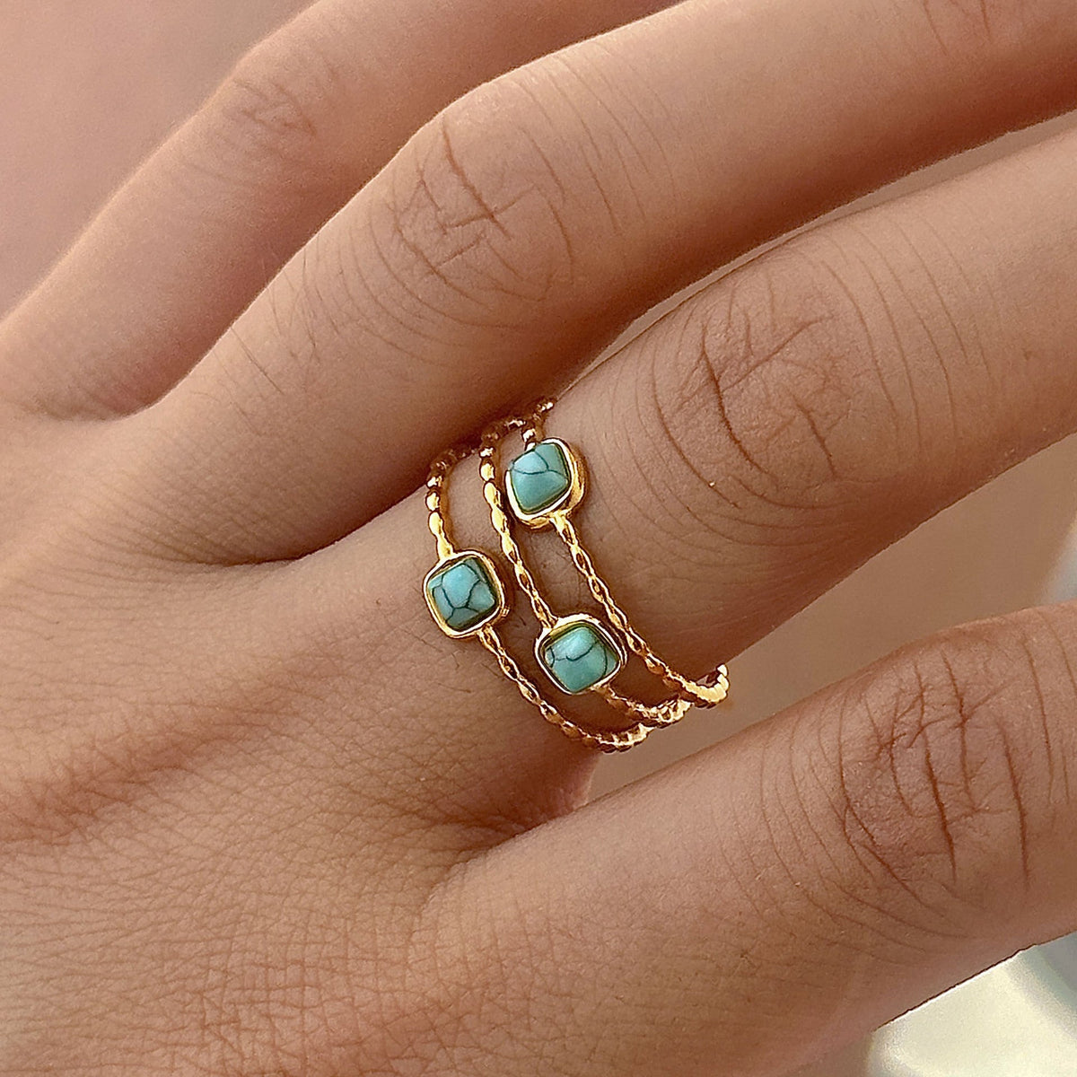 Delicate Artisan Gold Ring