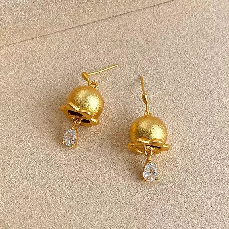 Delicate Artisan Gold Earring