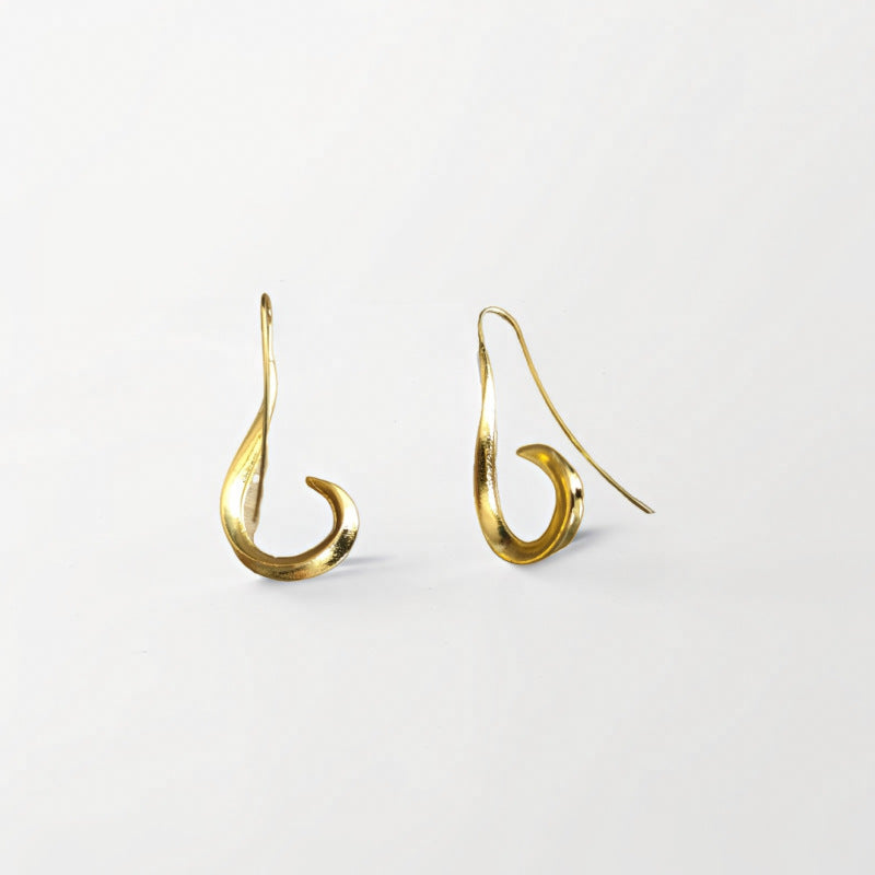 Delicate Artisan Gold Earring