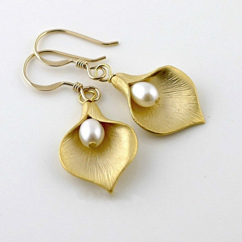 Delicate Artisan Pearl Earring
