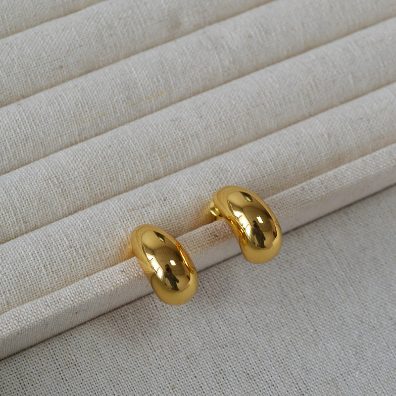 Delicate Artisan Gold Earring