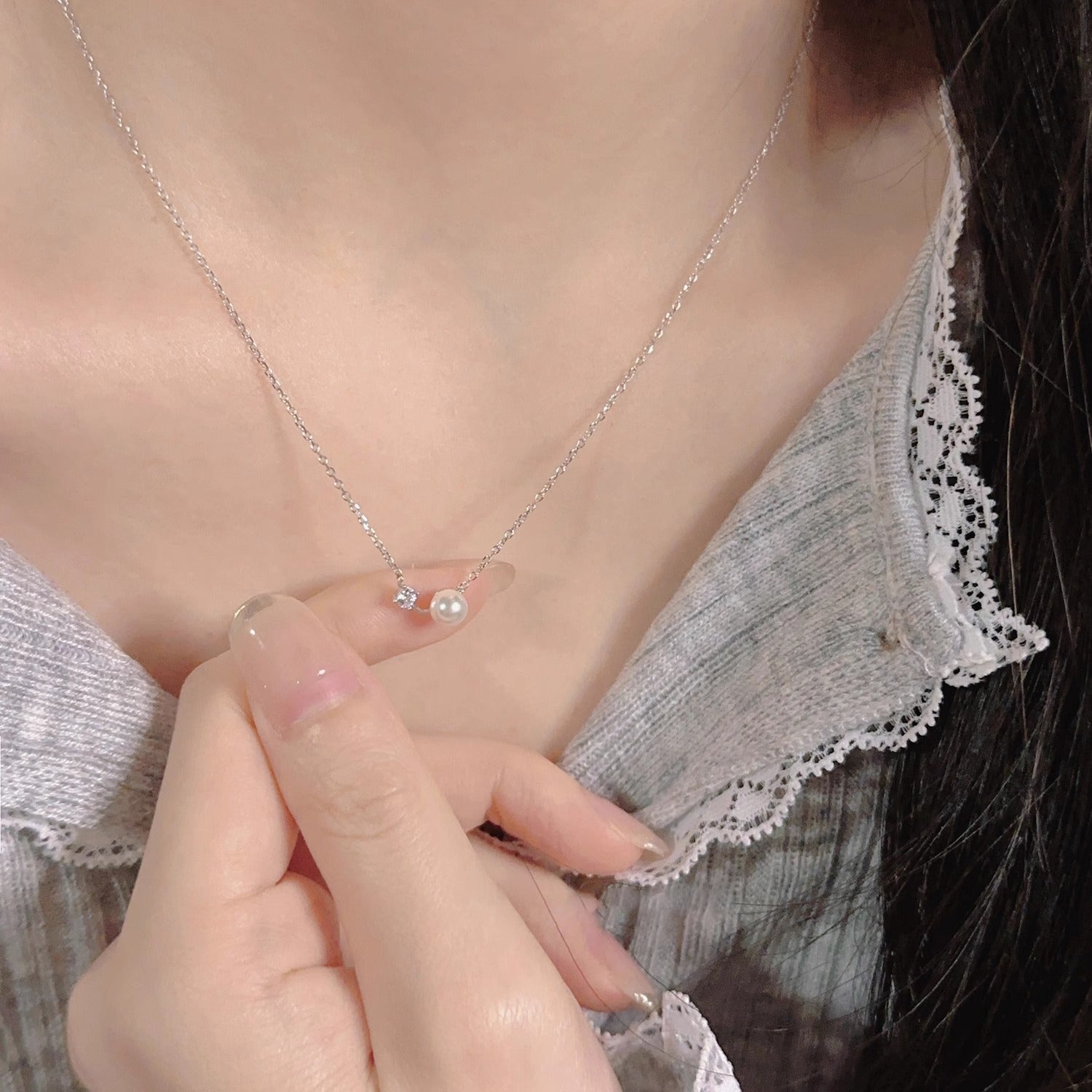 Delicate Artisan Pearl Necklace