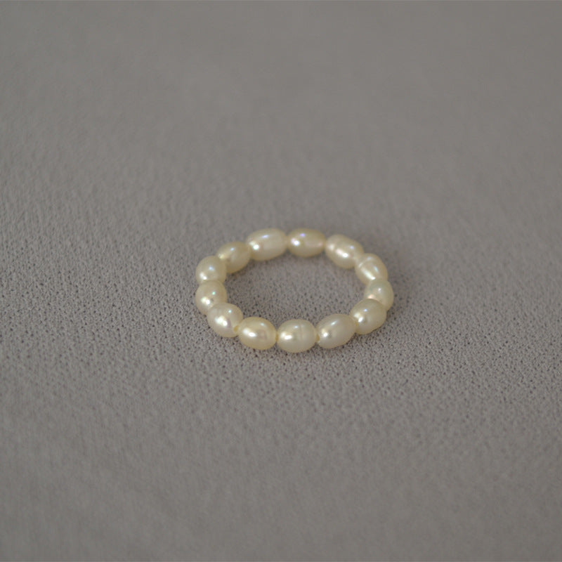 Delicate Artisan Pearl Ring