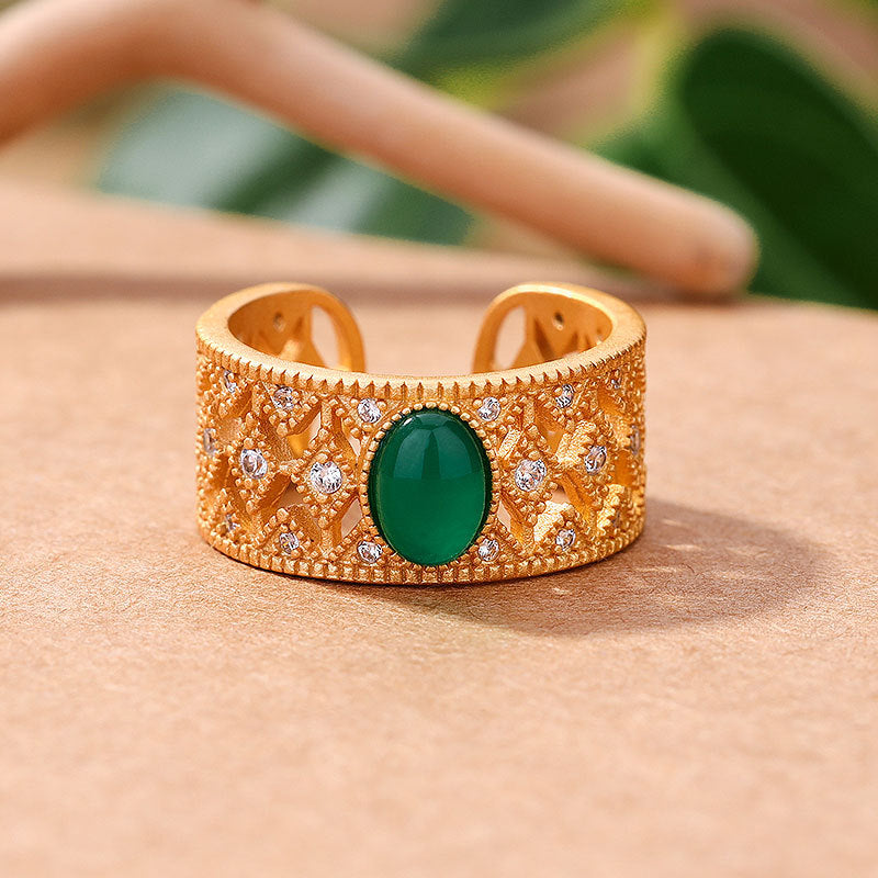 Delicate Artisan Gold Ring