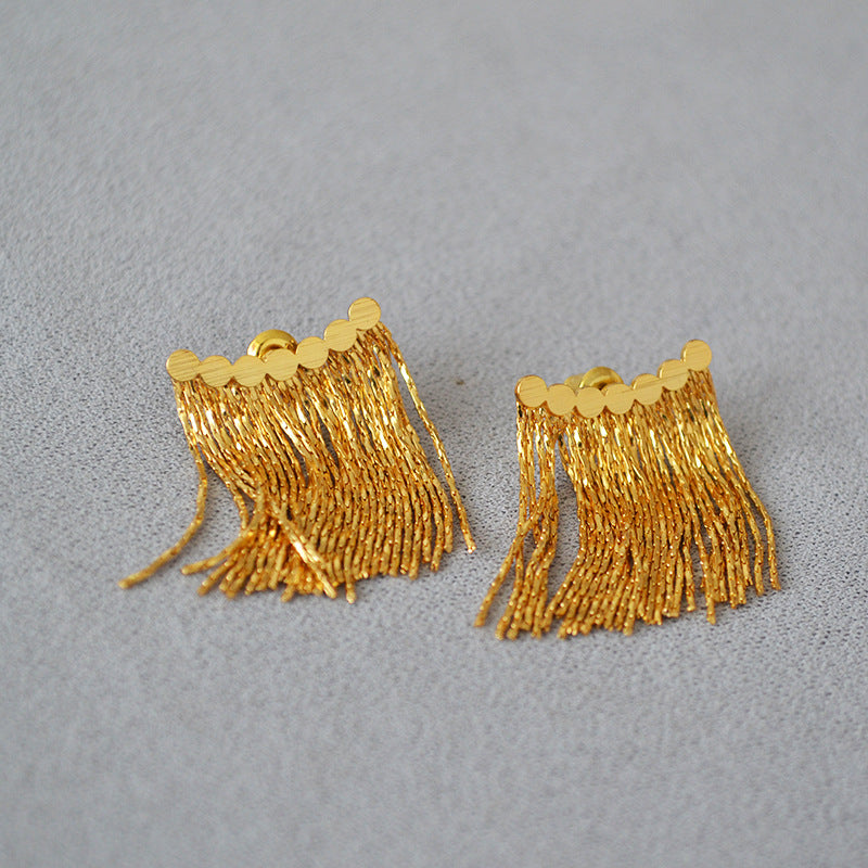 Delicate Artisan Gold Earring