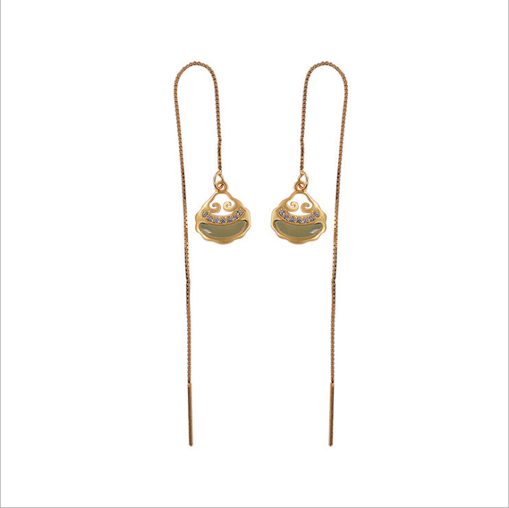 Delicate Artisan Gold Earring
