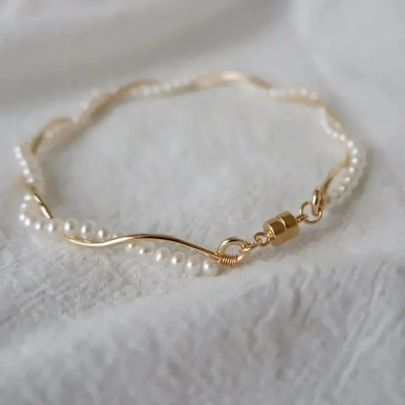 Delicate Artisan Pearl Bracelet