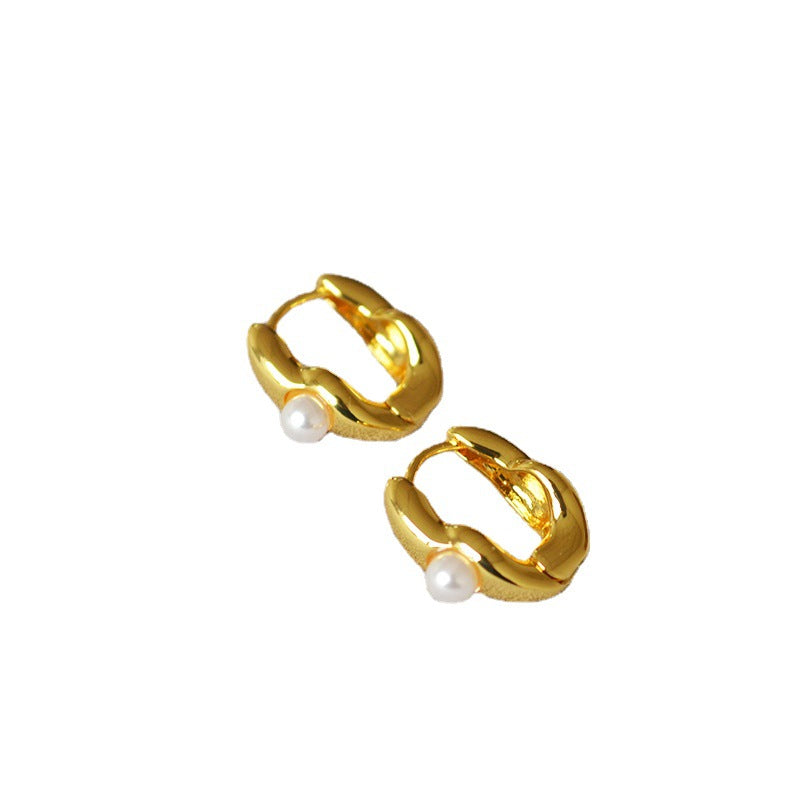 Delicate Artisan Gold Earring