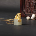 Delicate Artisan Gold Pendant