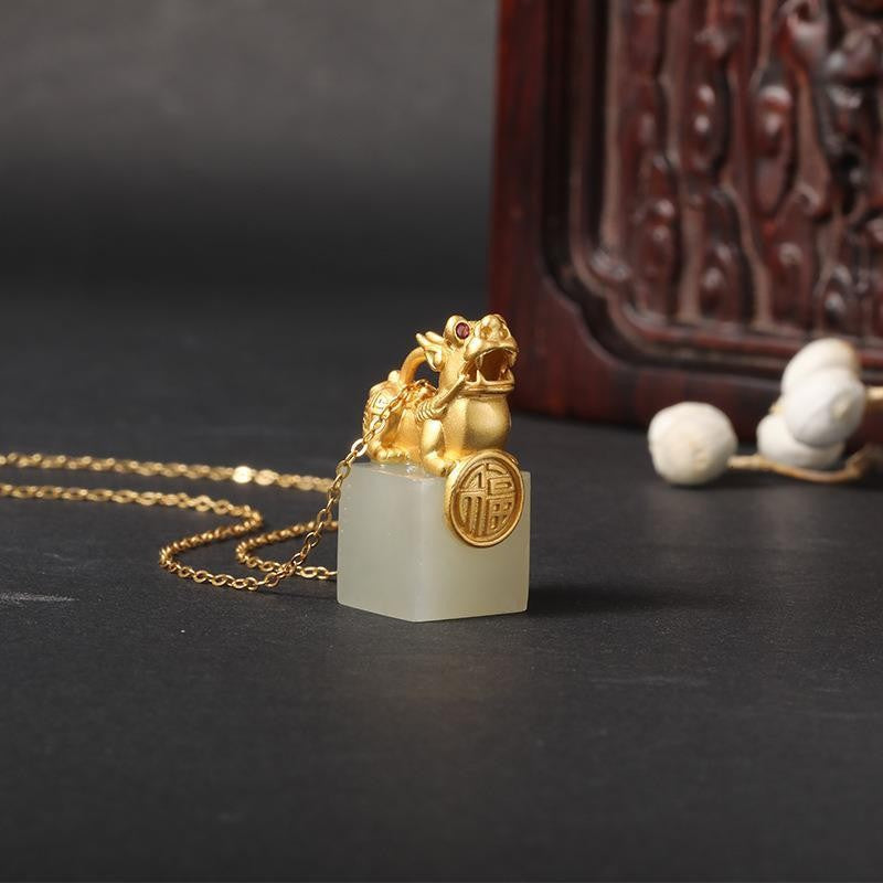 Delicate Artisan Gold Pendant