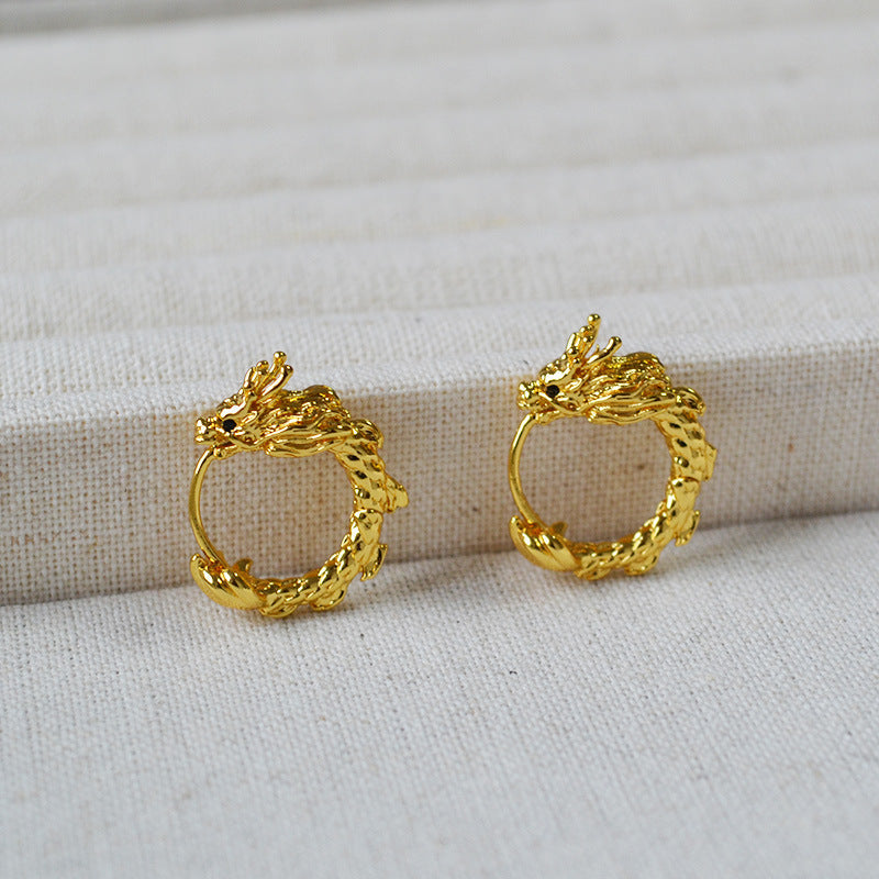 Vintage Handmade Gold Earring