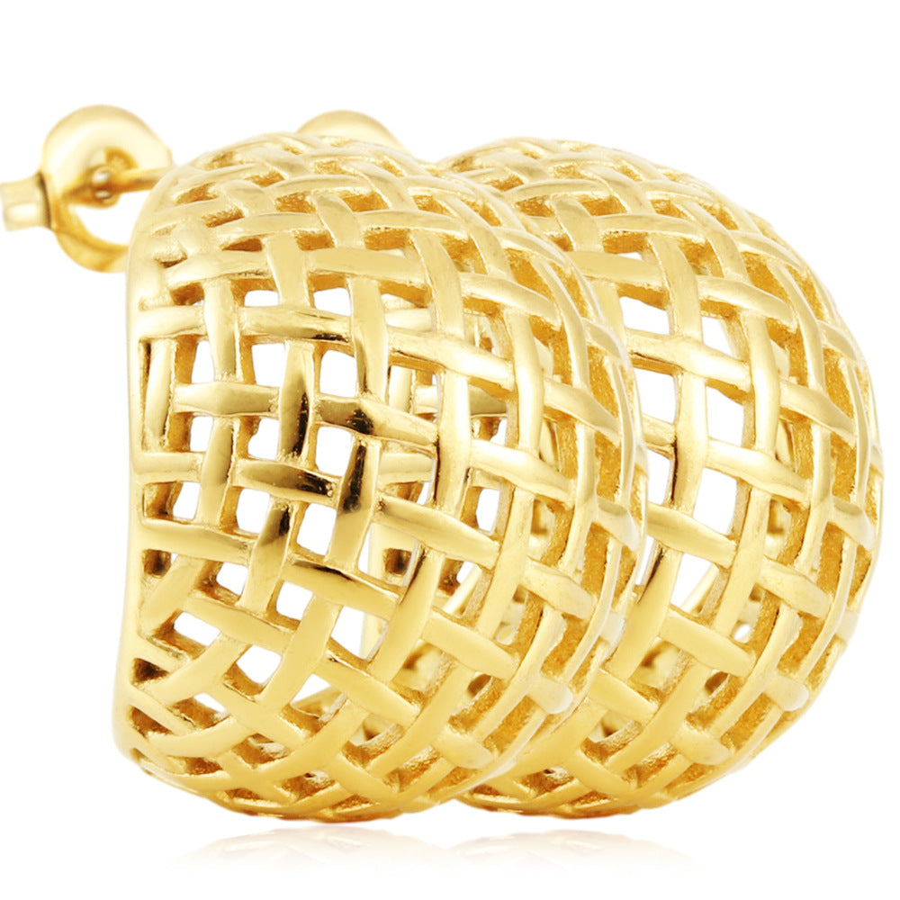 Vintage Handmade Gold Earring