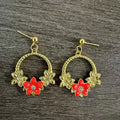 Delicate Artisan Gold Earring
