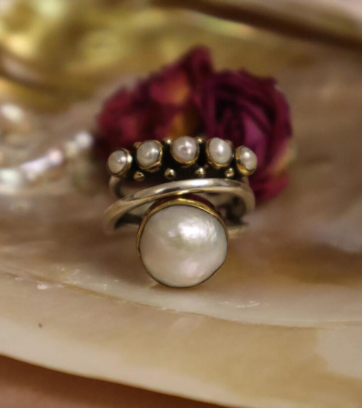 Vintage Handmade Pearl Ring