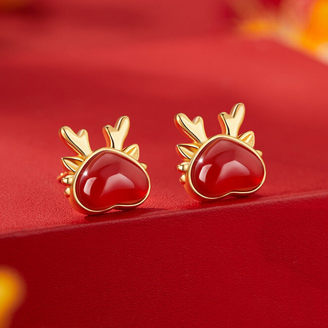 Vintage Handmade Gold Earring
