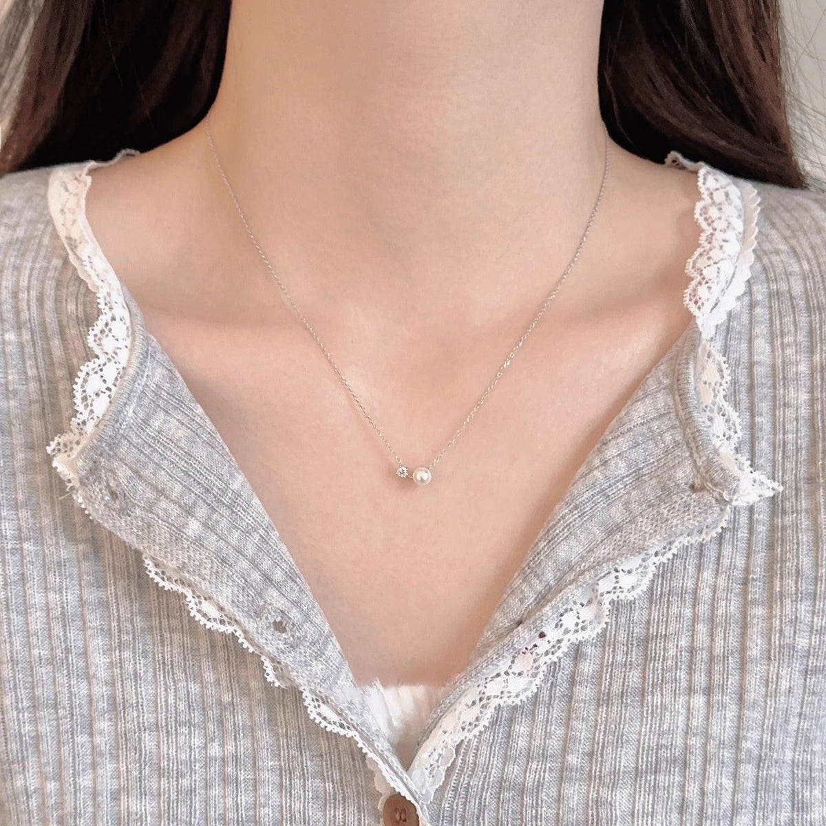 Delicate Artisan Pearl Necklace
