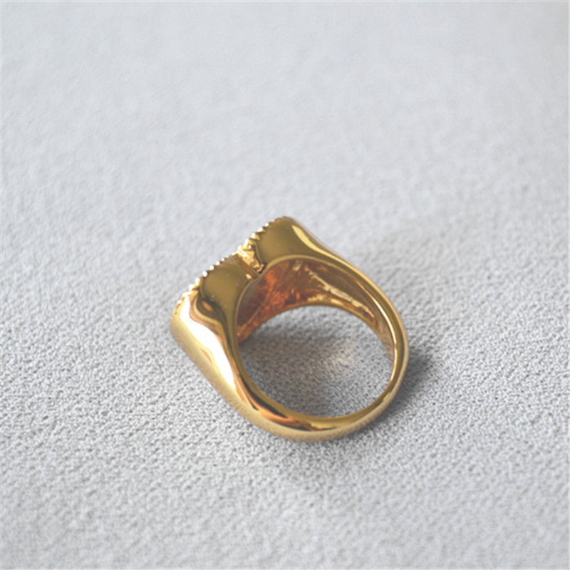Delicate Artisan Gold Ring