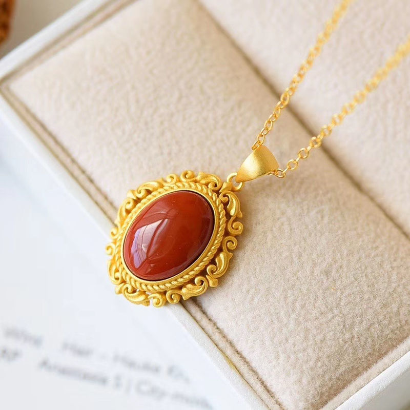 Delicate Artisan Gold Pendant