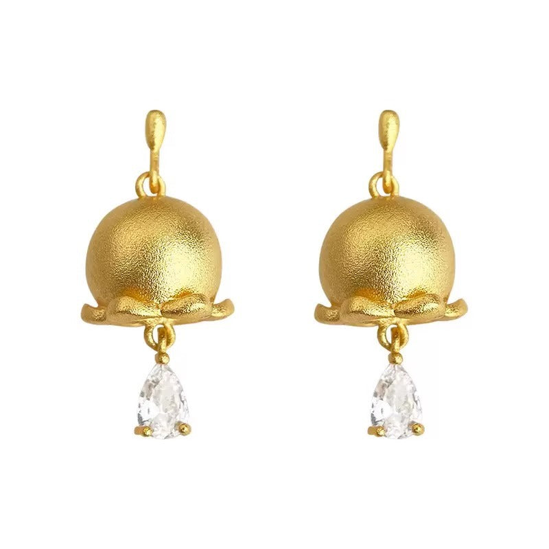 Delicate Artisan Gold Earring