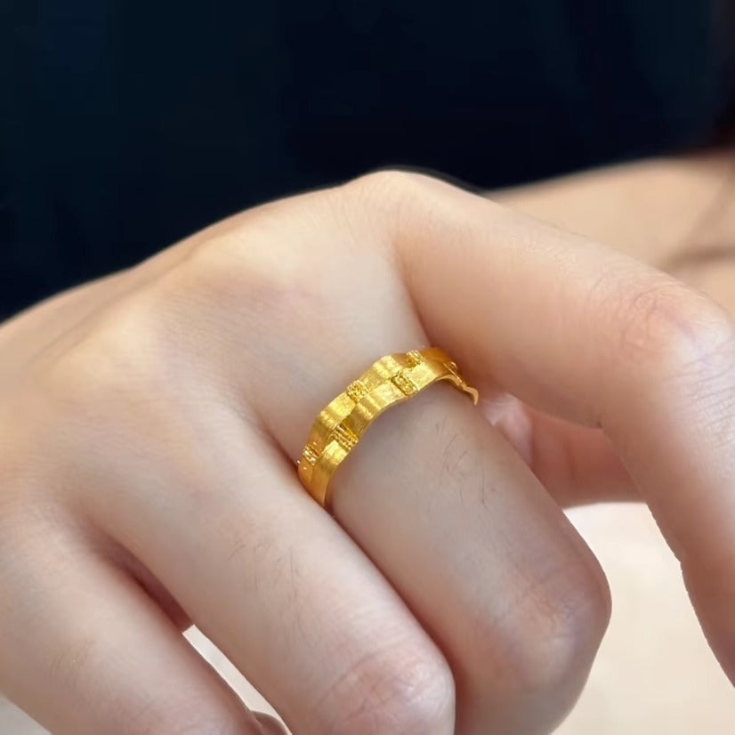 Delicate Artisan Gold Ring