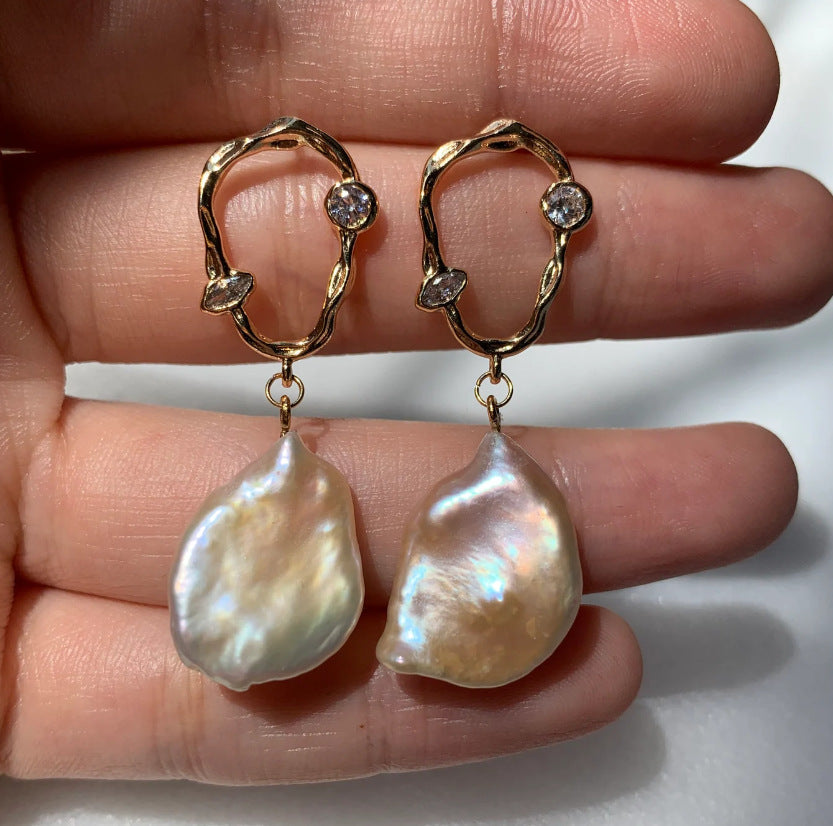 Delicate Artisan Pearl Earring