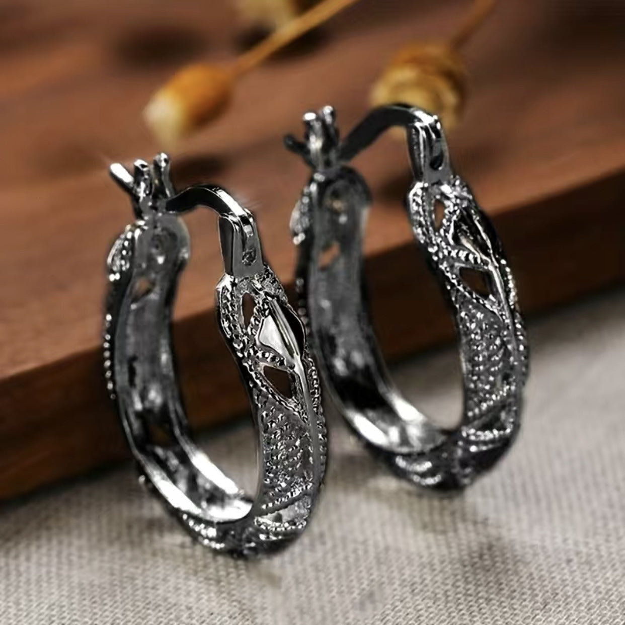 Delicate Artisan Gold Earring