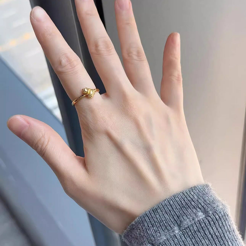 Delicate Artisan Gold Ring
