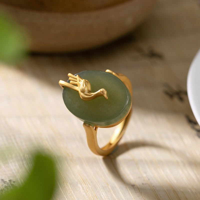 Delicate Artisan Gold Ring