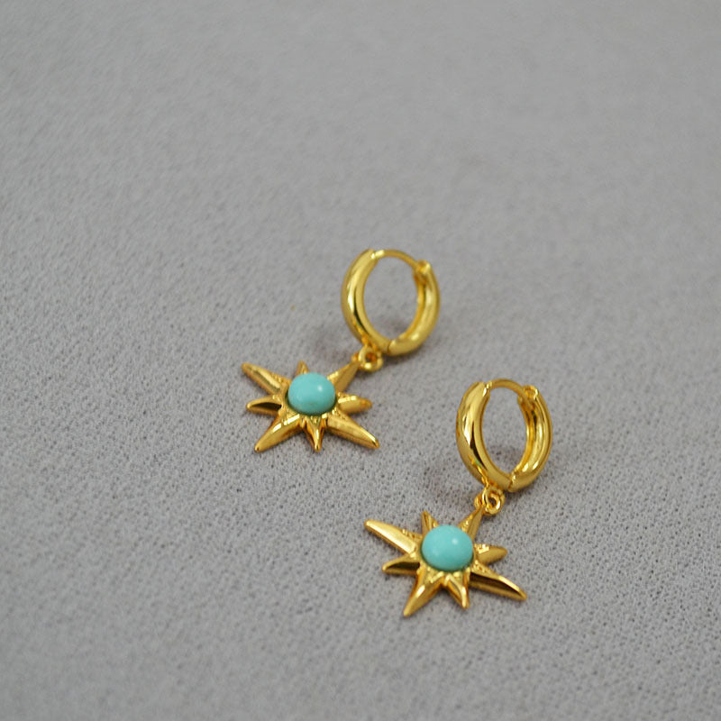 Delicate Artisan Gold Earring