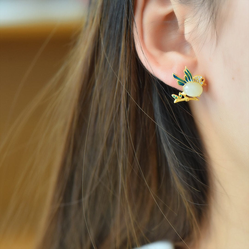 Vintage Handmade Gold Earring