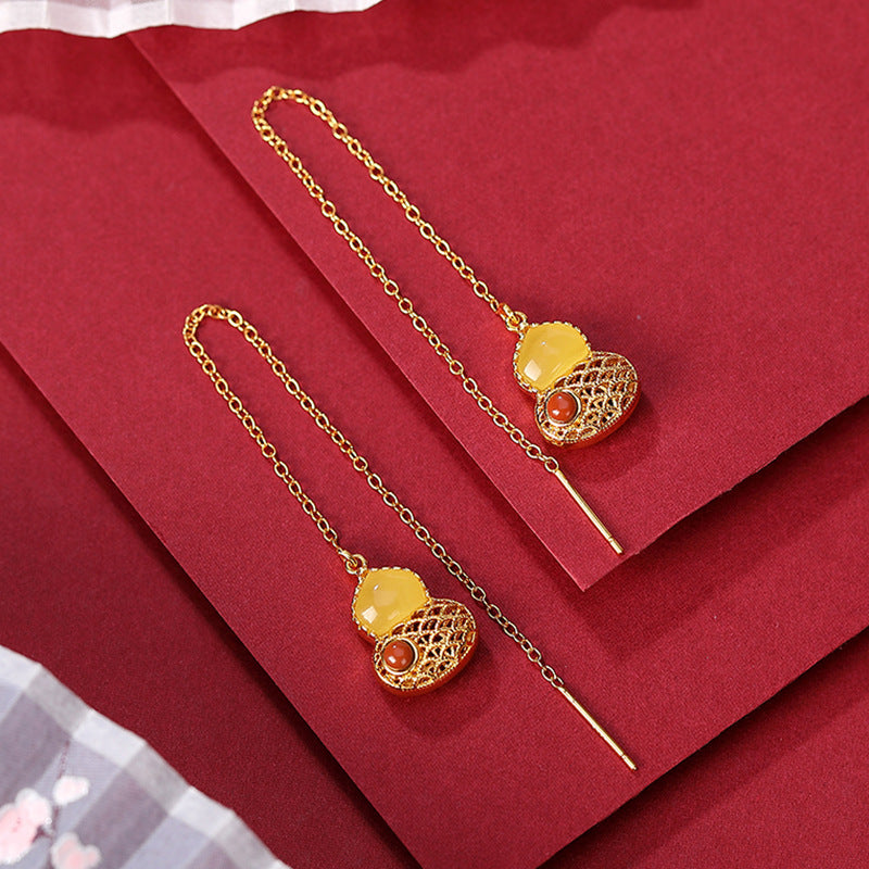 Vintage Handmade Gold Earring