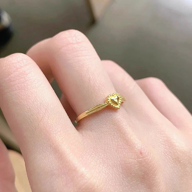 Delicate Artisan Gold Ring