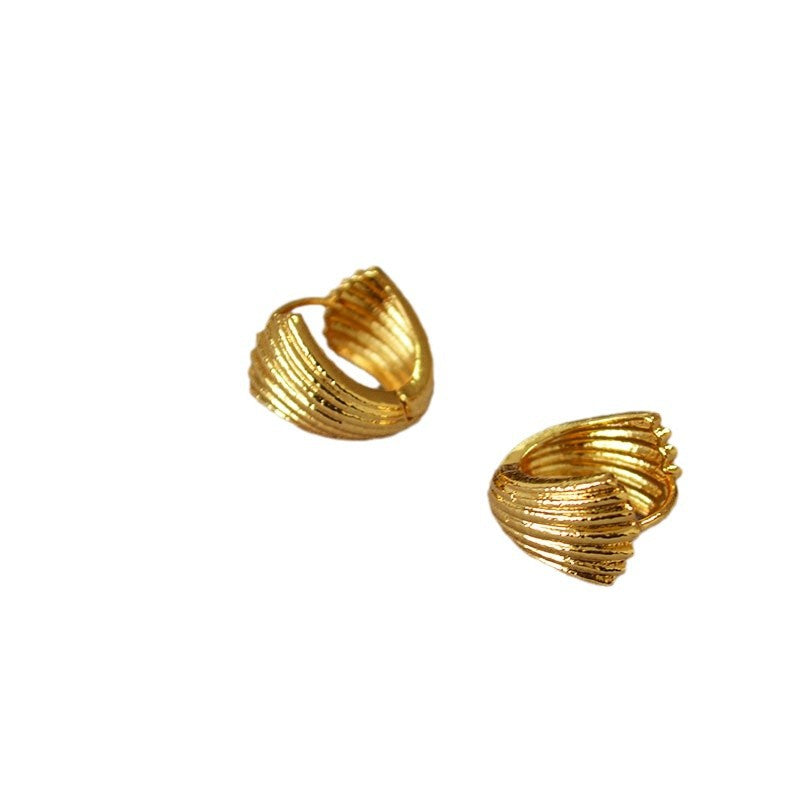 Delicate Artisan Gold Earring