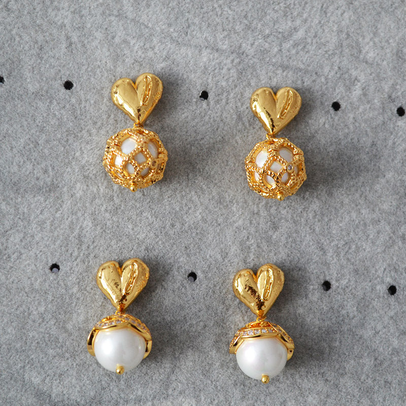 Vintage Handmade Gold Earring