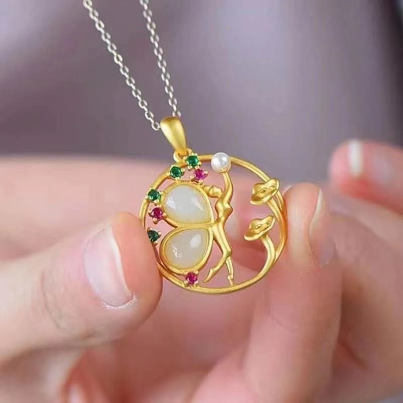 Delicate Artisan Gold Pendant